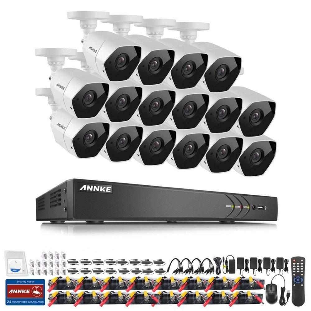 Annke 16 Channel Security System: 1080P HD 5-in-1 DVR, 16 x 3MP Bullet Cameras