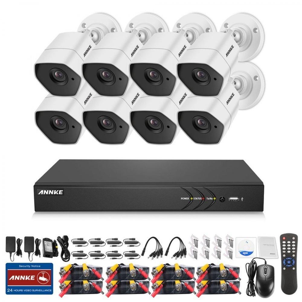 Annke 16 Channel Security System: 1080P HD 5-in-1 DVR, 8 x 3MP Bullet Cameras