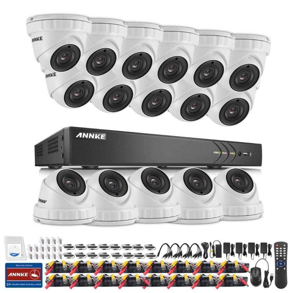 Annke 16 Channel Security System: 1080P HD 5-in-1 DVR, 16 x 3MP Dome Cameras