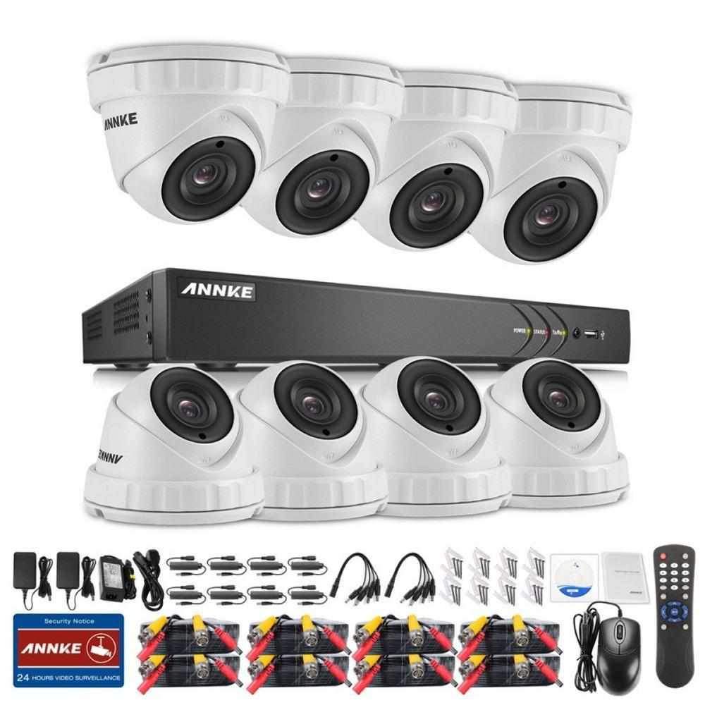 Annke 16 Channel Security System: 1080P HD 5-in-1 DVR, 8 x 3MP Dome Cameras