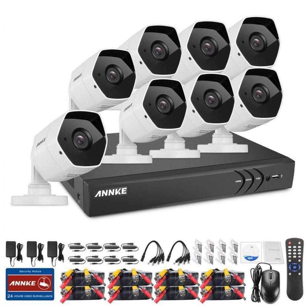 Annke 8 Channel Security System: 1080P HD 5-in-1 DVR, 8 X 3MP Bullet Cameras