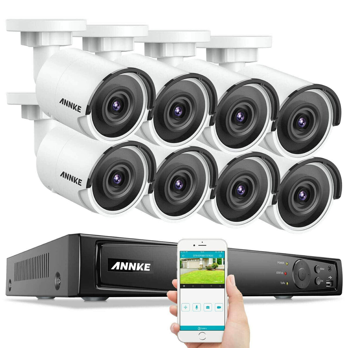 Annke 8 Channel Security Kit: 8MP NVR, 8 X 8MP(4K Ultra HD) Bullet Cameras