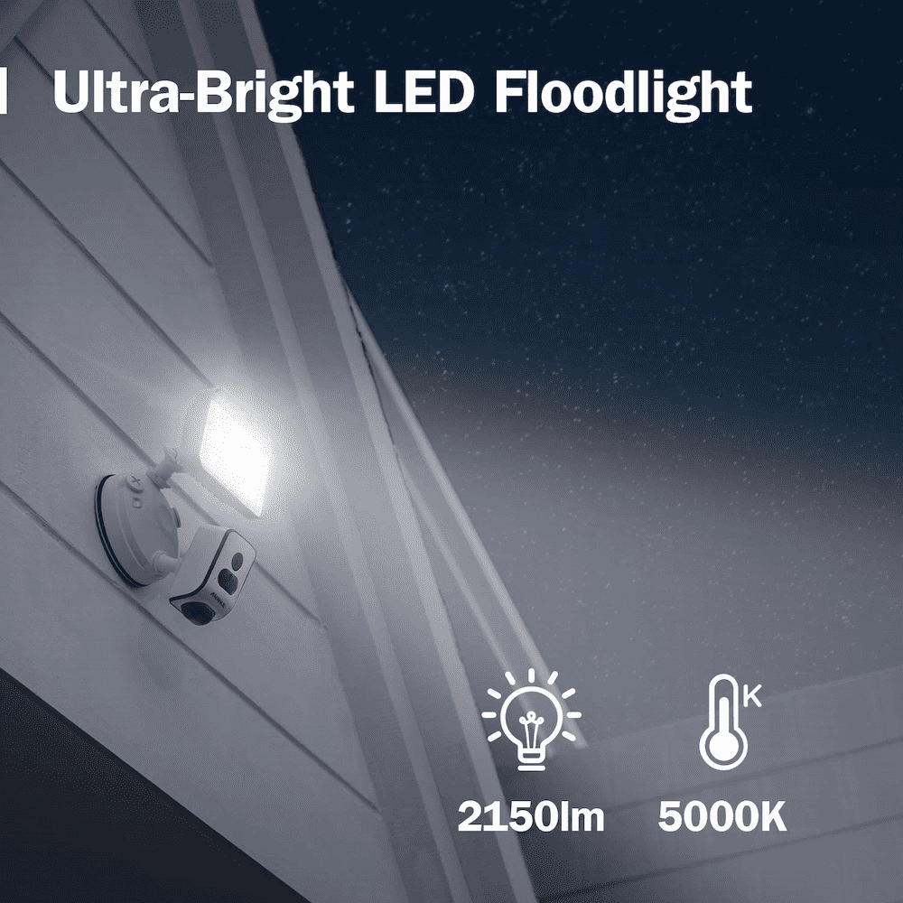 Annke Wireless AI Floodlight Camera: 1080P Full HD (2MP), 2150 Lumens