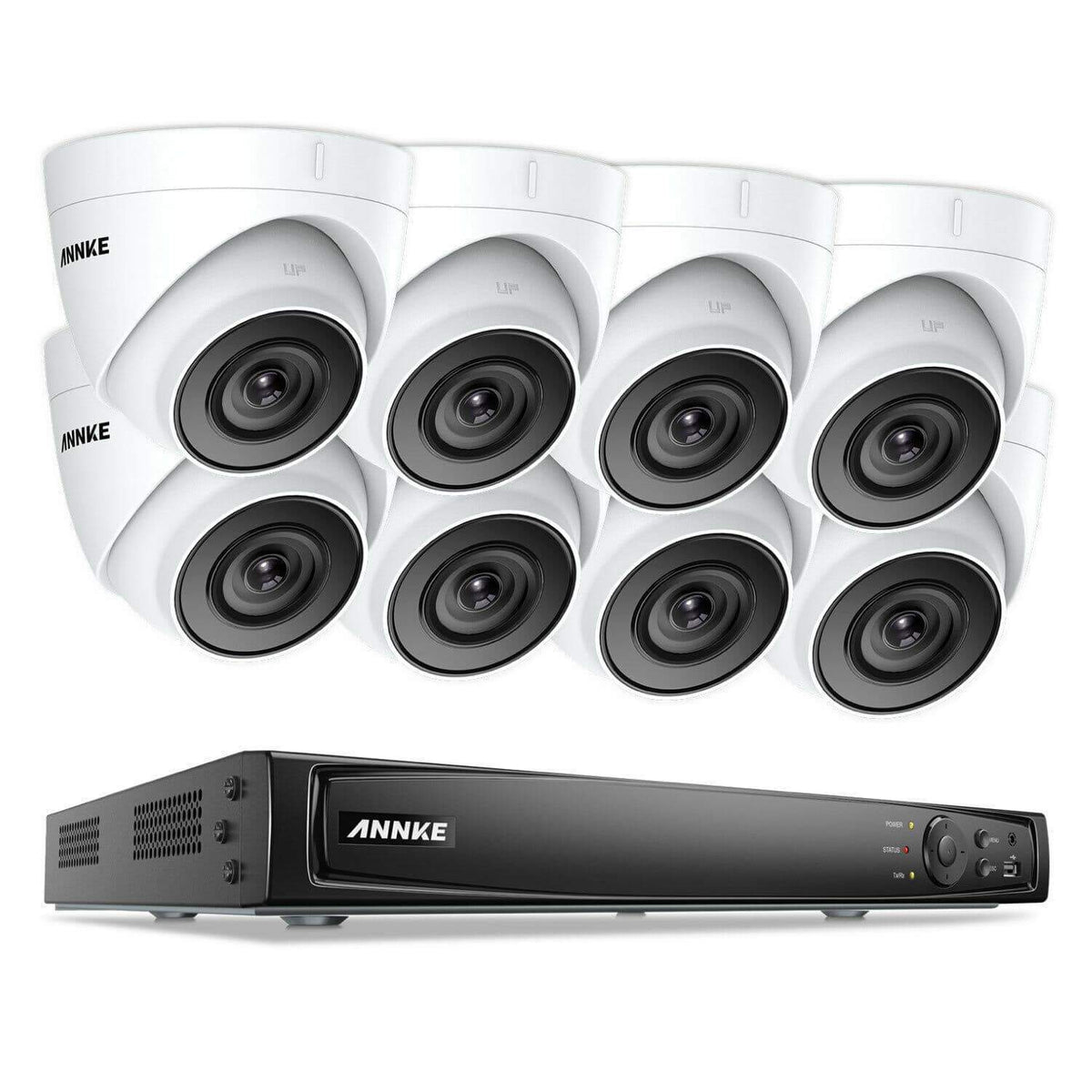 Annke 8 Channel Security Kit: 8MP(4K Ultra HD) NVR, 8 X 5MP Turret Cameras