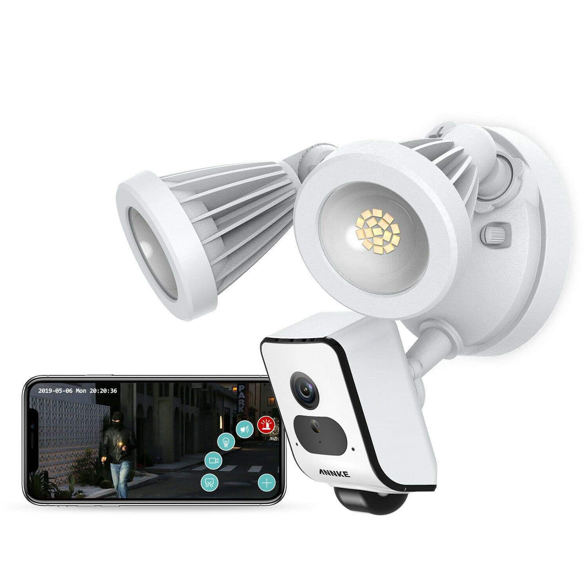 Annke Wireless AI Floodlight Camera: 1080P Full HD (2MP), PIR