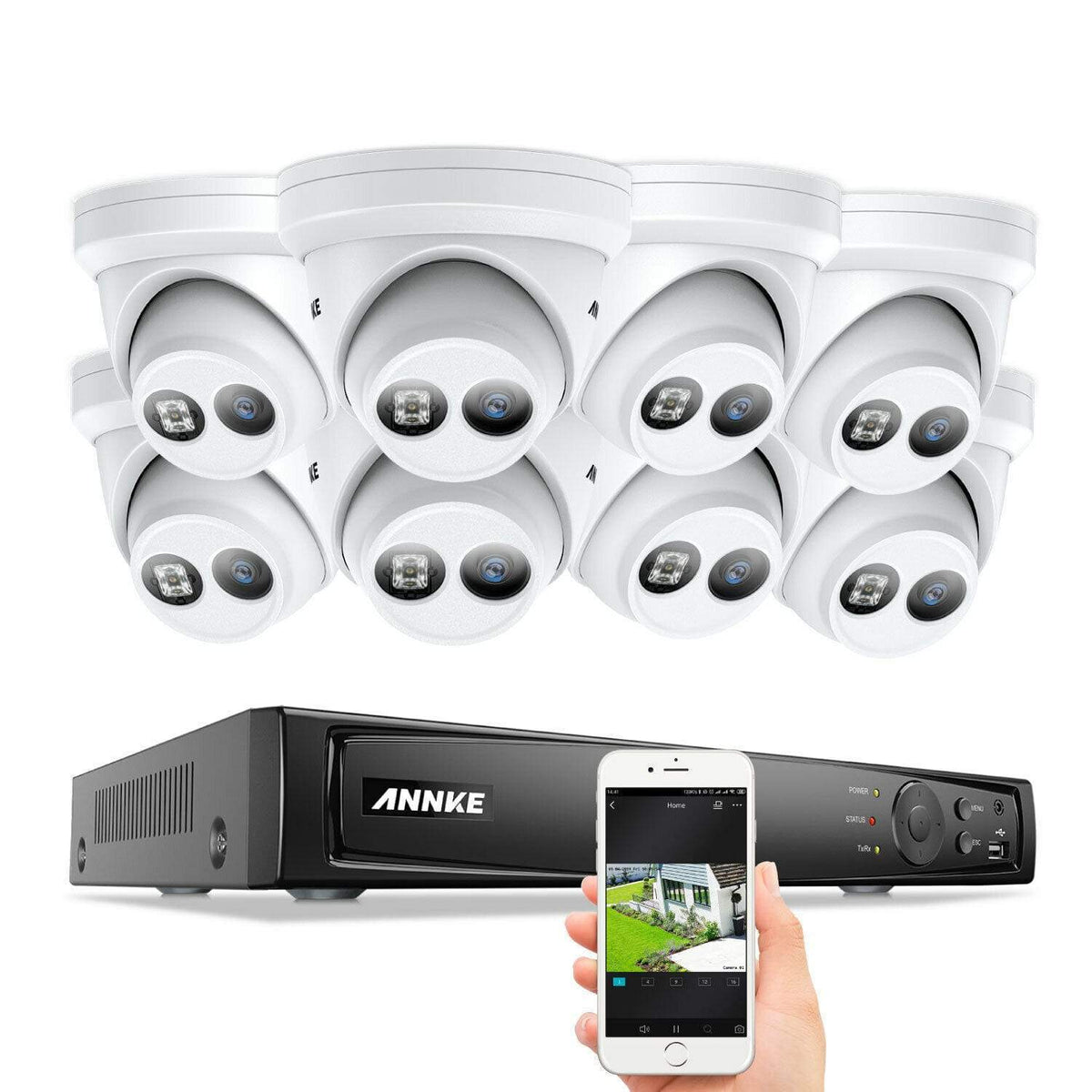Annke 8 Channel Security Kit: 8MP NVR, 8 X 8MP(4K Ultra HD) Turret Cameras