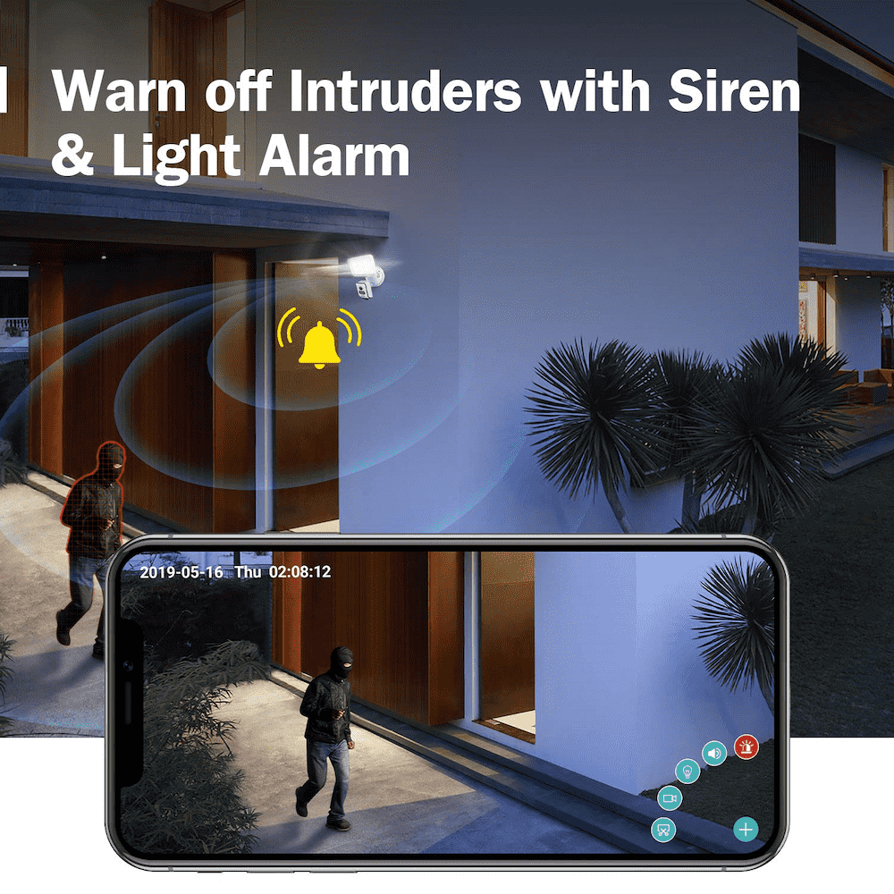 Annke Wireless AI Floodlight Camera: 1080P Full HD (2MP), 2150 Lumens