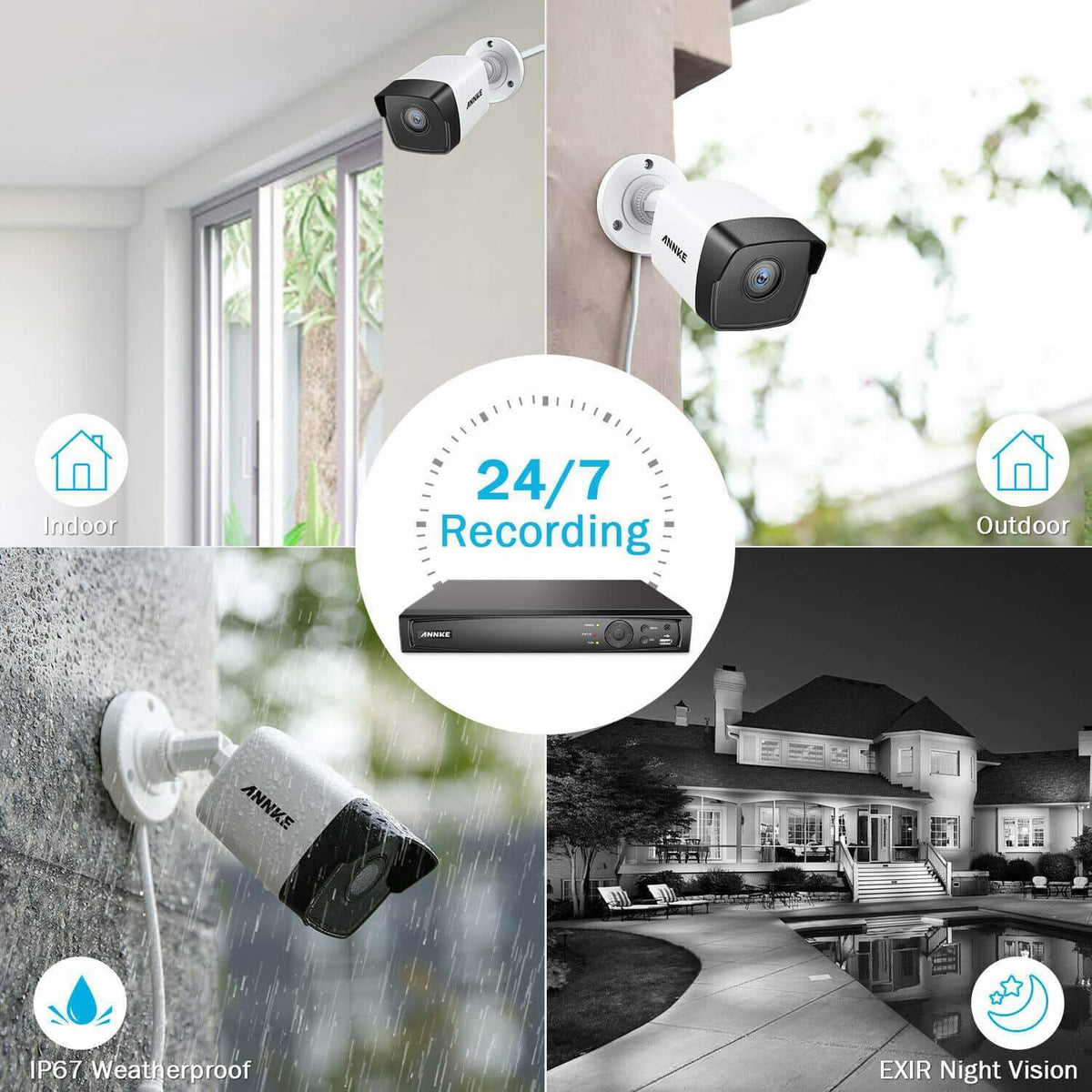 Annke 8 Channel Security Kit: 8MP(4K Ultra HD) NVR, 8 X 5MP Bullet Cameras