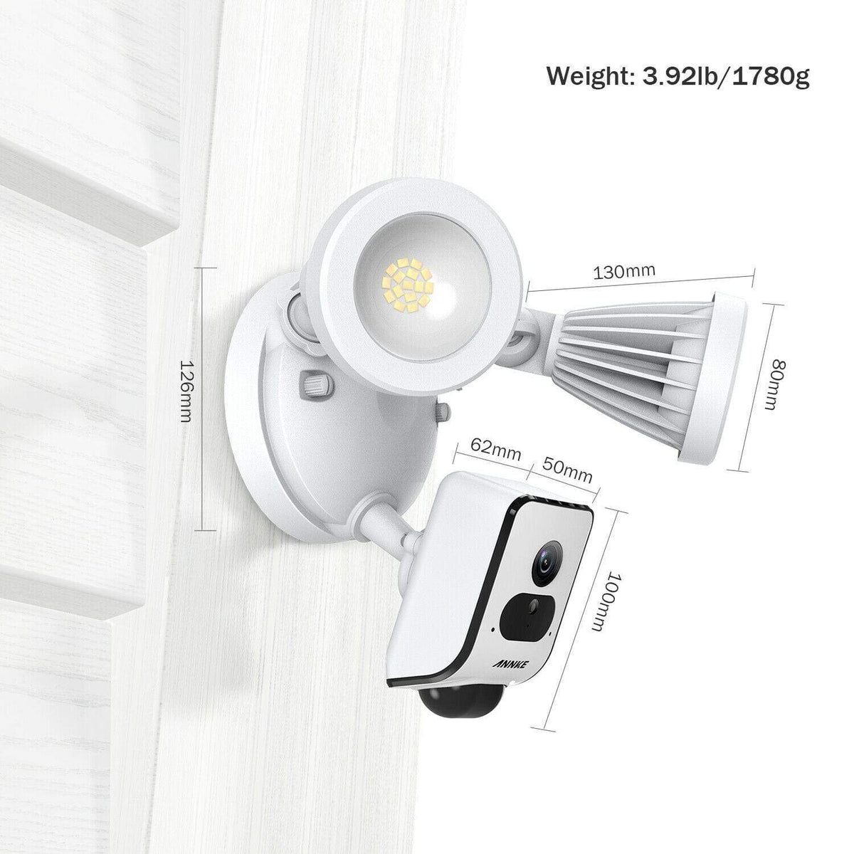 Annke Wireless AI Floodlight Camera: 1080P Full HD (2MP), PIR