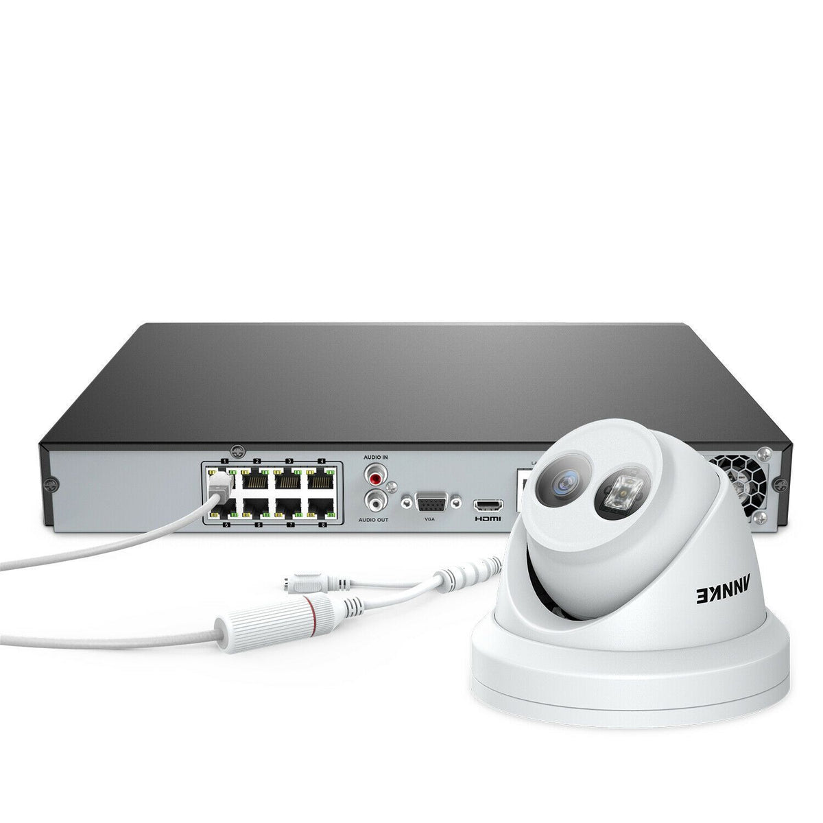 Annke 8 Channel Security Kit: 8MP NVR, 4 X 8MP(4K Ultra HD) Turret Cameras