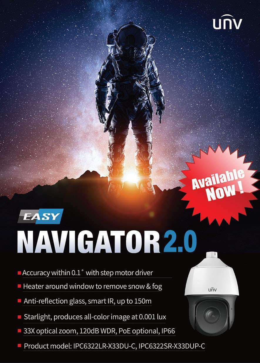 Uniview Security Camera: Navigator 2MP Starlight PTZ, 33x Zoom